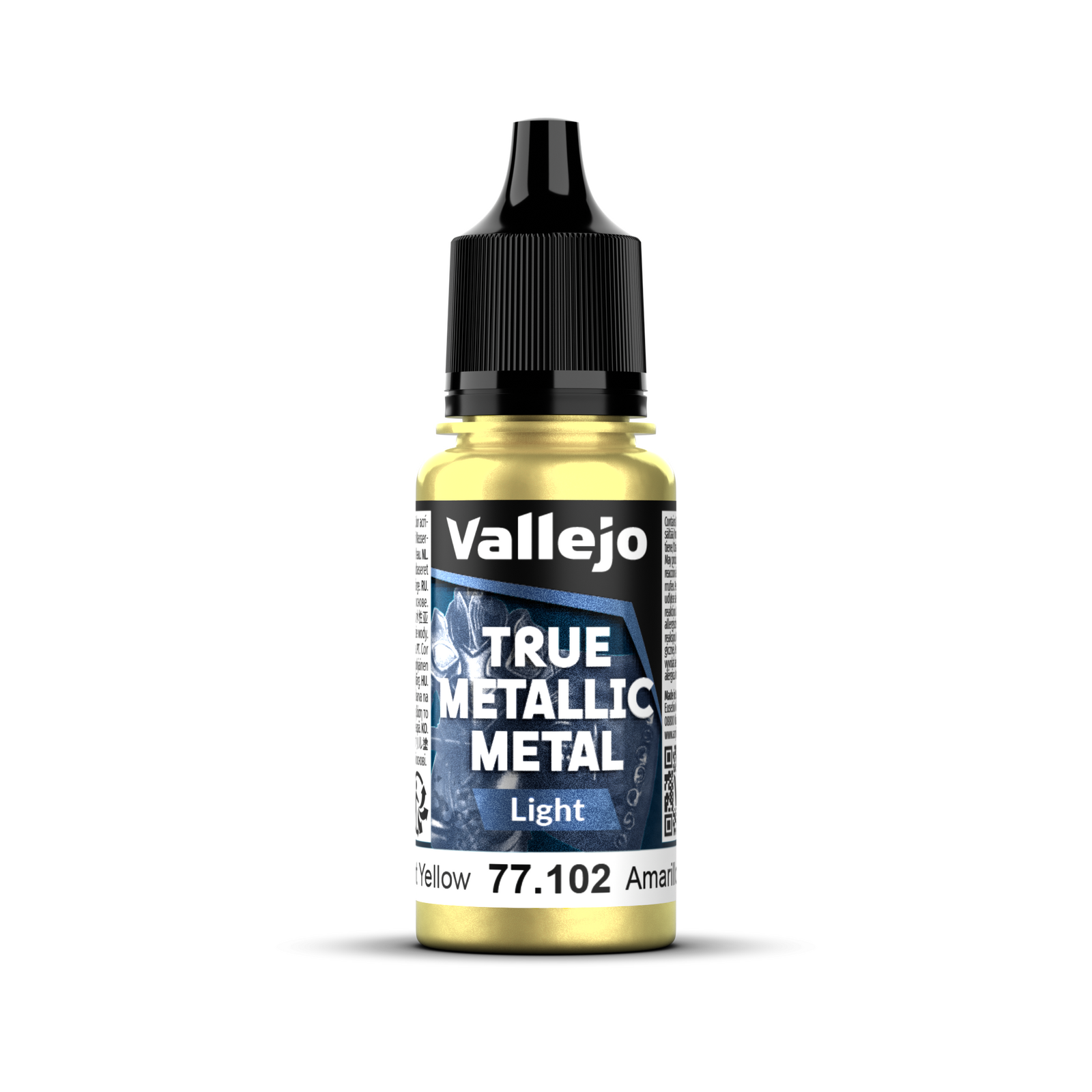 Vallejo True Metallic Metal: Light - Radiant Yellow 18 ml