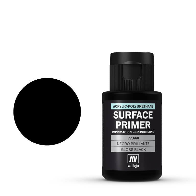 AV77660 Vallejo Gloss Black Primer 32ml [77660] Vallejo