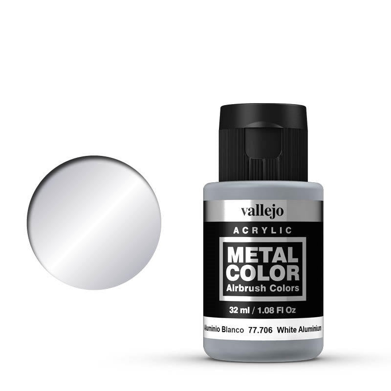 AV77706 Vallejo Metal Color White Aluminium 32 ml Acrylic Paint [77706] Vallejo