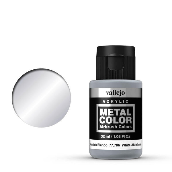 AV77706 Vallejo Metal Color White Aluminium 32 ml Acrylic Paint [77706]