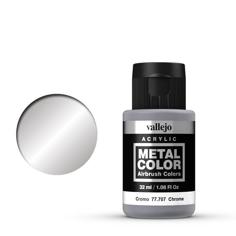 AV77707 Vallejo Metal Color Chrome 32 ml Acrylic Paint [77707] Vallejo