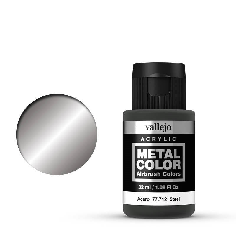 AV77712 Vallejo Metal Color Steel 32ml Acrylic Paint [77712] Vallejo