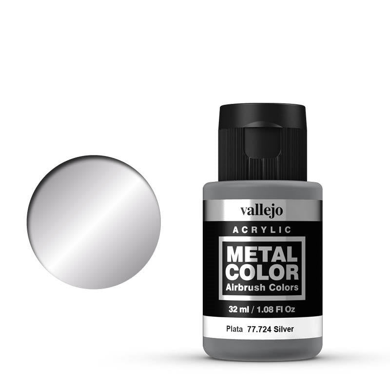 AV77724 Vallejo Metal Color Silver 32ml Acrylic Paint [77724] Vallejo