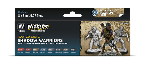 AV80253 Vallejo Wizkids Premium set: Shadow warriors Acrylic Paint Set (8 Colour Set) [80253]