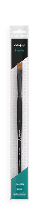 AVB05003 Vallejo Hobby Brushes: Blender Flat Angled Synthetic Brush Large Vallejo