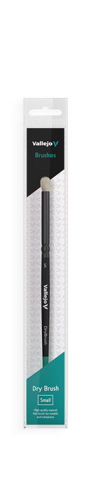 AVB07001 Vallejo Hobby Brushes: Dry Brush Natural Hair Small Vallejo