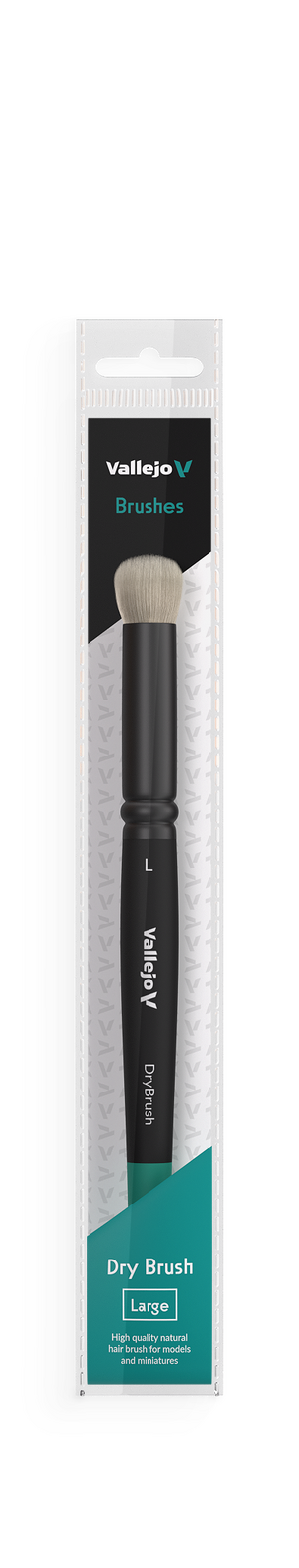 AVB07003 Vallejo Hobby Brushes: Dry Brush Natural Hair Large Vallejo