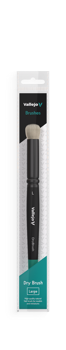 AVB07003 Vallejo Hobby Brushes: Dry Brush Natural Hair Large Vallejo