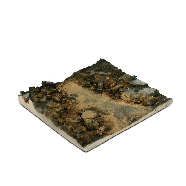 AVSC002 Vallejo Scenics 14x14 Rubble Street Section Diorama Base [SC002]