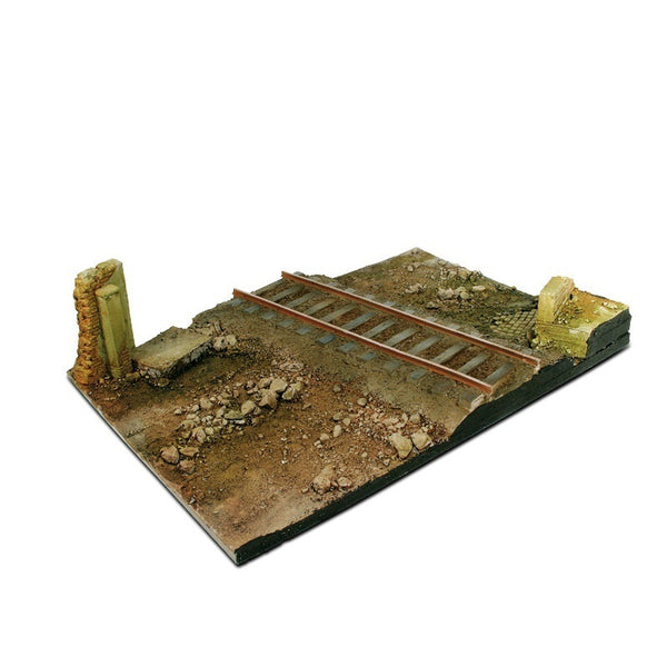 AVSC104 Vallejo Scenics 31x21 Country road cross with railway section Diorama Base [SC104]