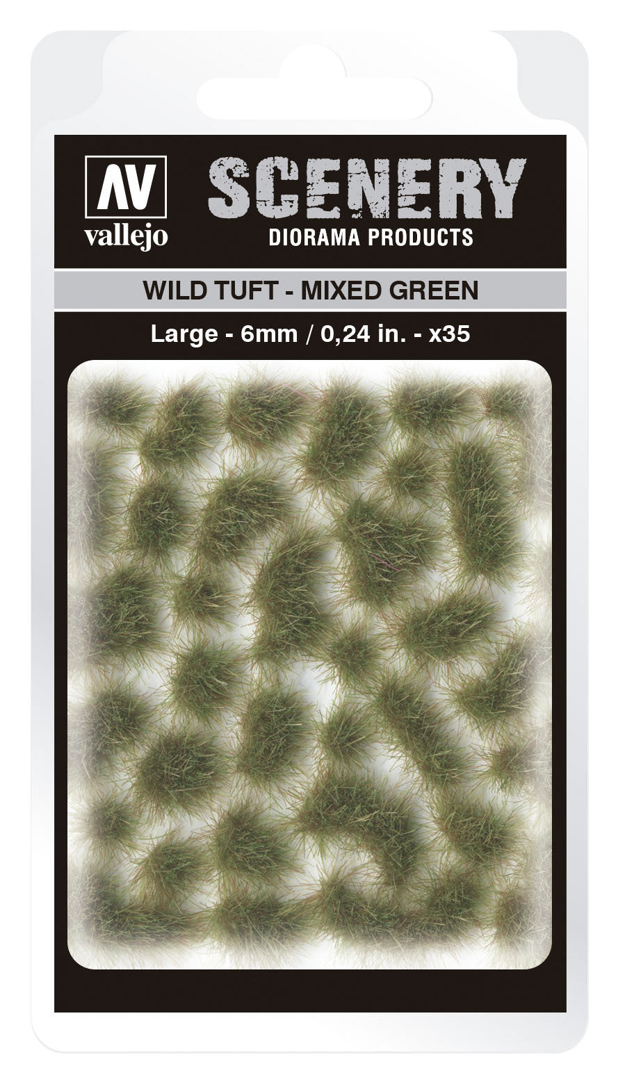 AVSC416 Vallejo 6mm Wild Tuft - Mixed Green Diorama Accessory [SC416] Vallejo