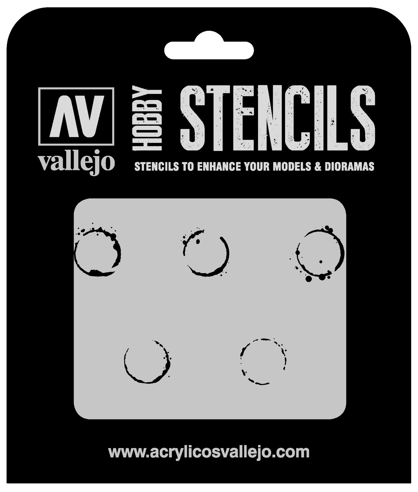 AVST-AFV002 Vallejo 1/35 Drum Oil Markings Stencil [ST-AFV002] Vallejo