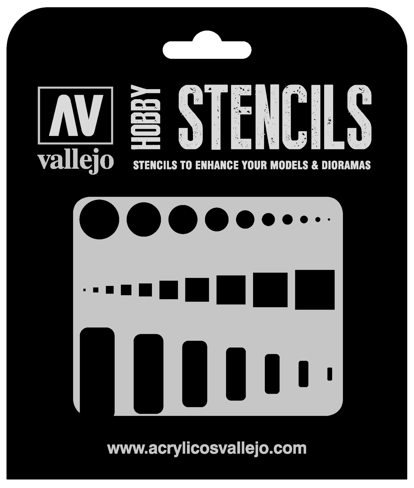 AVST-AIR003 Vallejo 1/32 Access Trap Doors Stencil [ST-AIR003] Vallejo