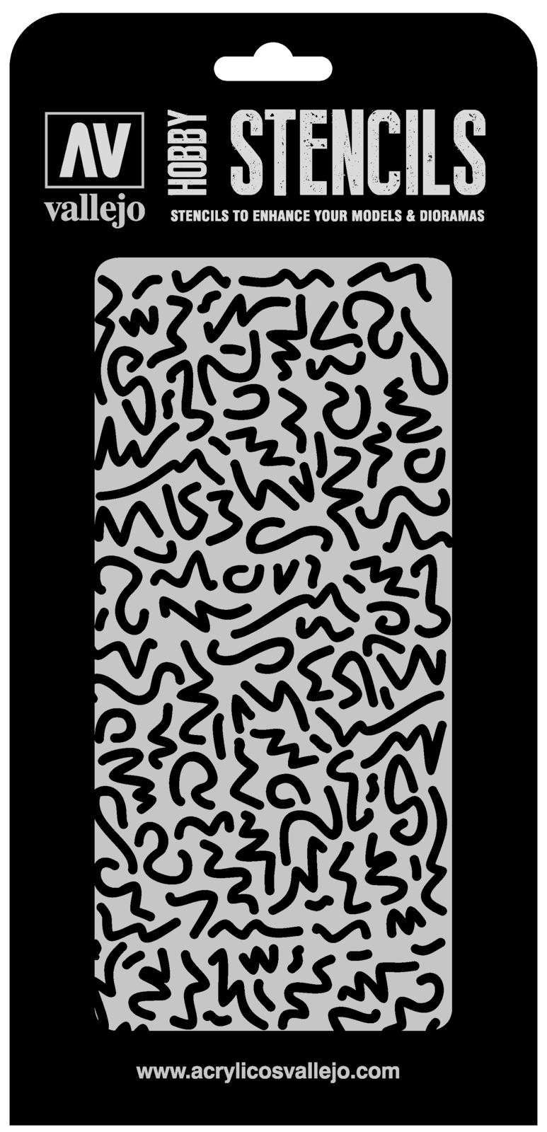 AVST-CAM001 Vallejo 1/32 Luftwaffe WWII Shingles Camo Stencil [ST-CAM001] Vallejo