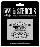 AVST-LET005 Vallejo 1/35 Vintage Motorcycles Sign Stencil [ST-LET005] Vallejo