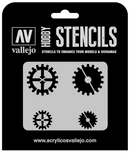 AVST-SF001 Vallejo Gear Markings Stencil [ST-SF001] Vallejo