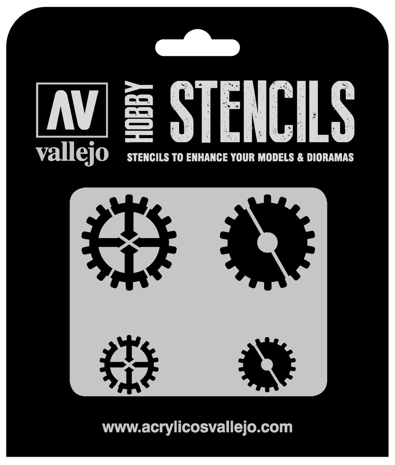 AVST-SF001 Vallejo Gear Markings Stencil [ST-SF001]