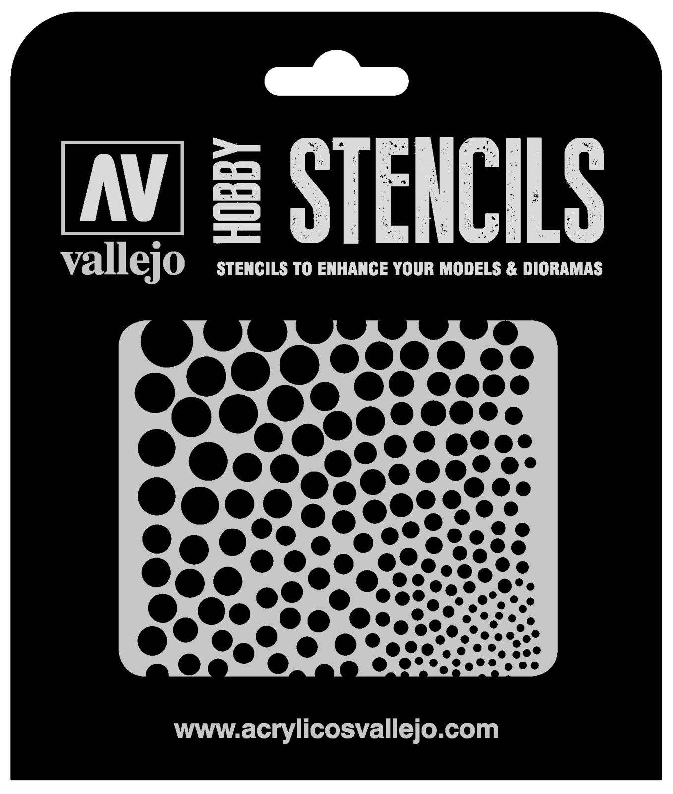AVST-SF002 Vallejo Circle Textures Stencil [ST-SF002] Vallejo