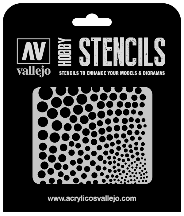 AVST-SF002 Vallejo Circle Textures Stencil [ST-SF002]