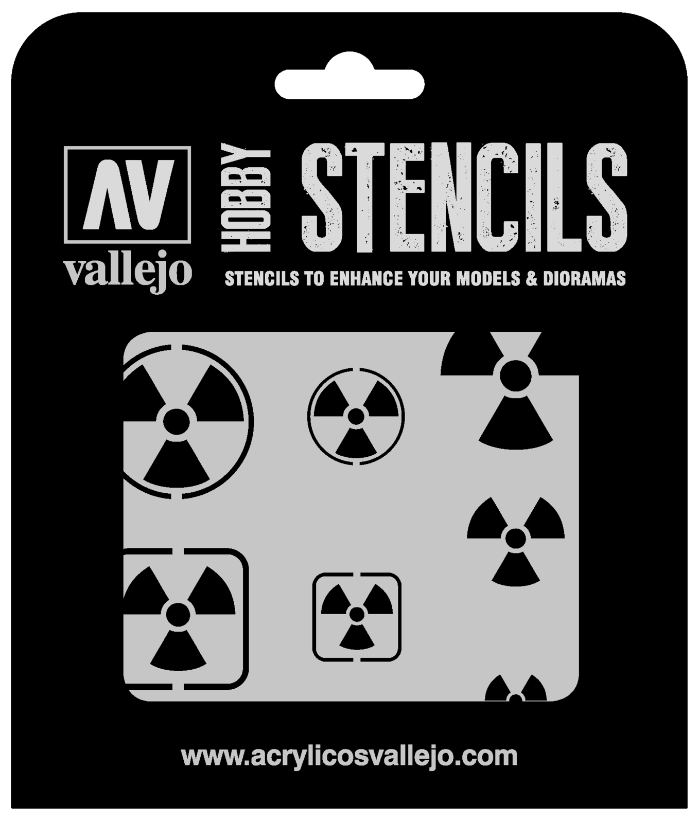 AVST-SF005 Vallejo Radioactivity Signs Stencil [ST-SF005] Vallejo