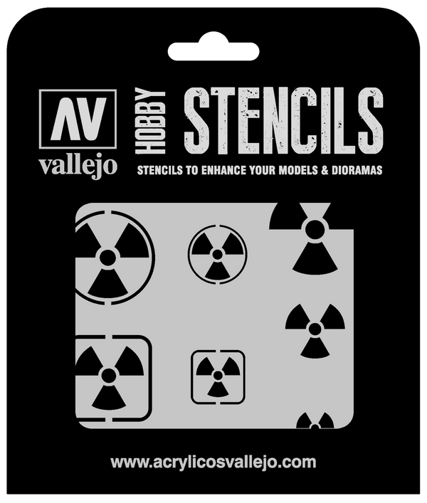 AVST-SF005 Vallejo Radioactivity Signs Stencil [ST-SF005]