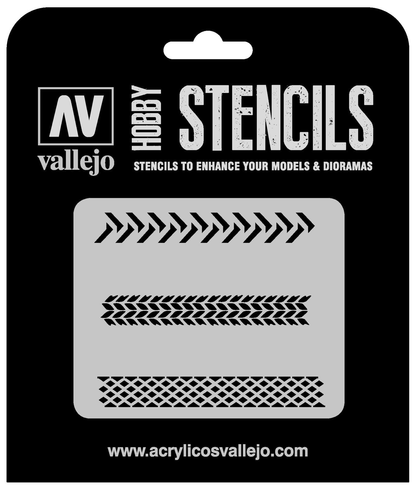 AVST-TX002 Vallejo 1/35 Tyre Markings Stencil [ST-TX002] Vallejo