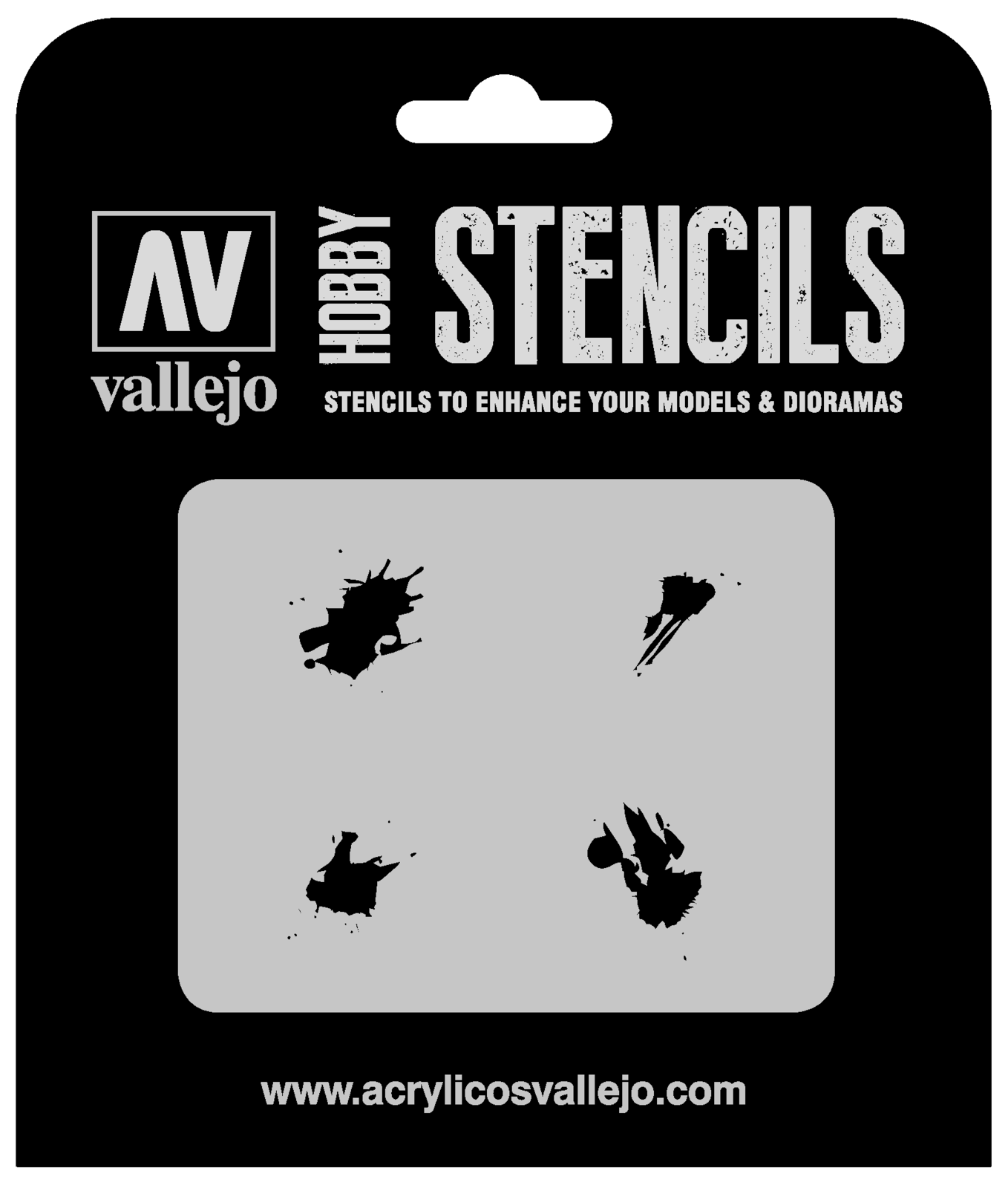AVST-TX004 Vallejo 1/35 Petrol Spills Stencil [ST-TX004] Vallejo