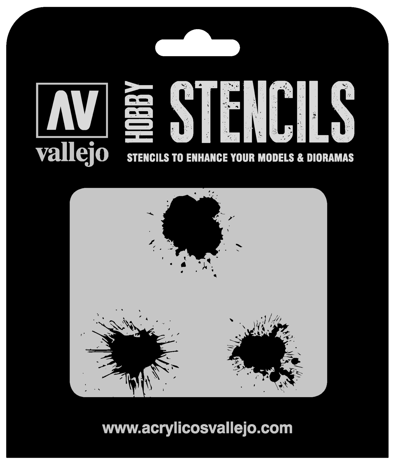 AVST-TX005 Vallejo 1/35 Paint Stains Stencil [ST-TX005] Vallejo