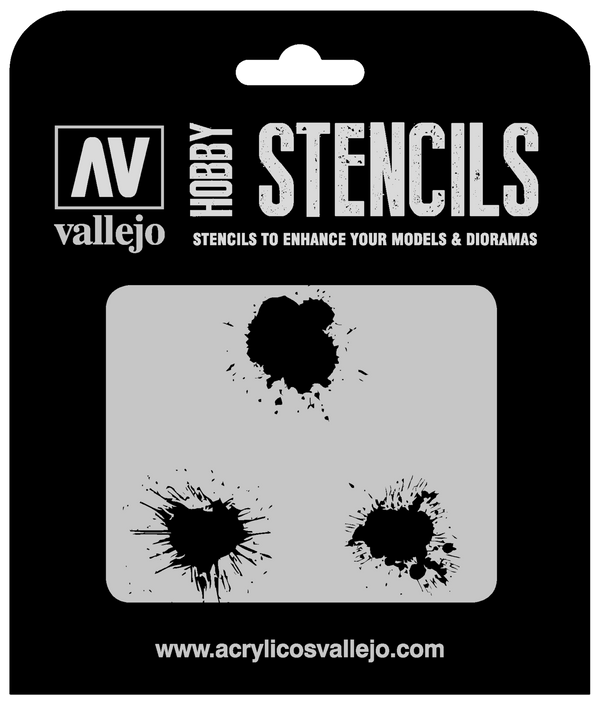 AVST-TX005 Vallejo 1/35 Paint Stains Stencil [ST-TX005]