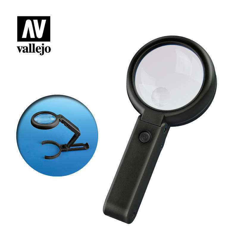 AVT14002 Vallejo Lightcraft Foldable Led Magnifier (with inbult stand) [T14002] Vallejo