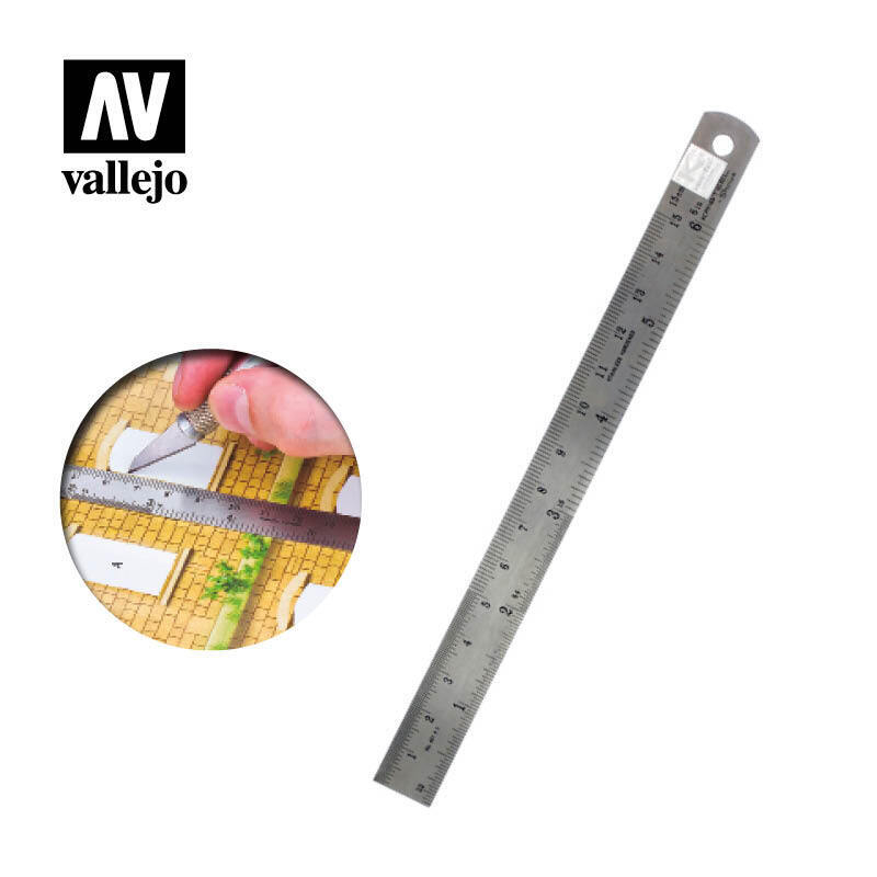 AVT15003 Vallejo Steel Rule (150 mm) [T15003] Vallejo