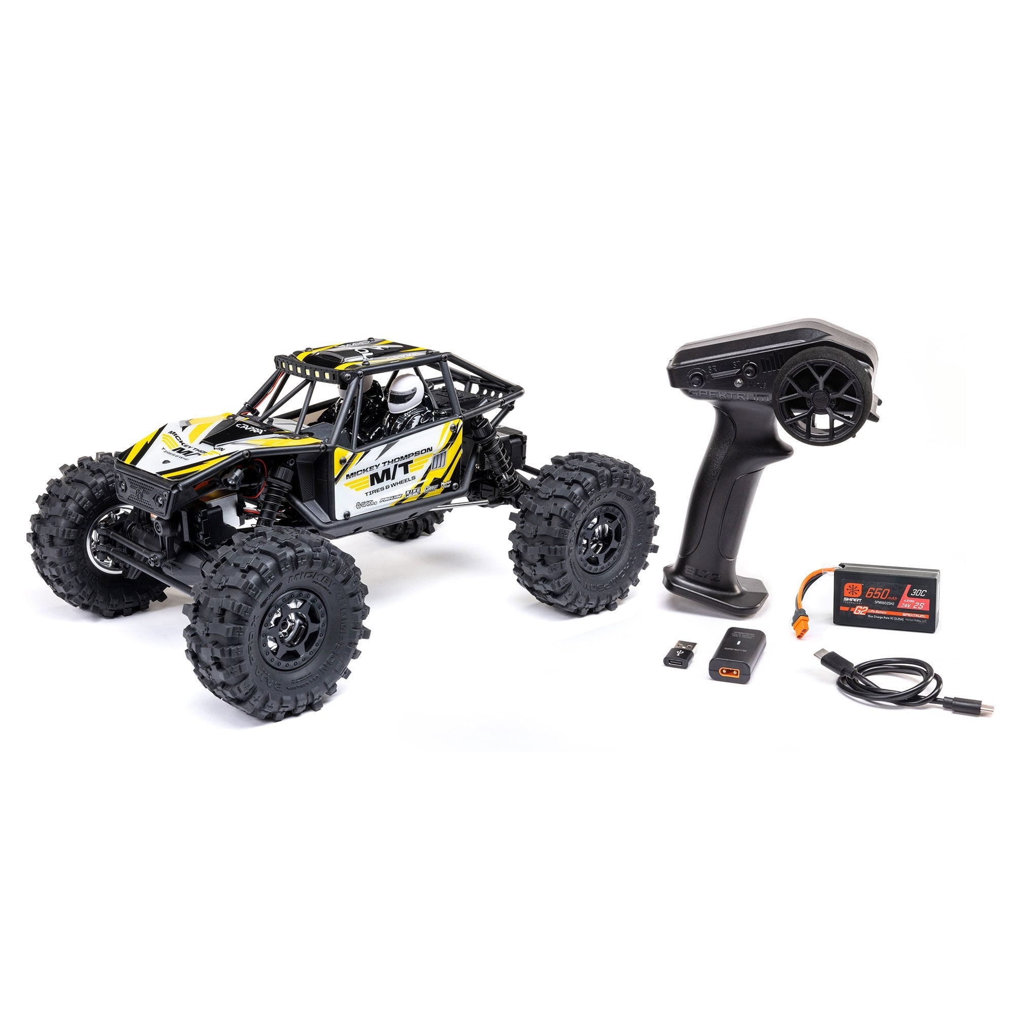 Axial UTB18 Capra 1/18 4WS Rock Crawler, RTR, Yellow, AXI-1750T2 Axial