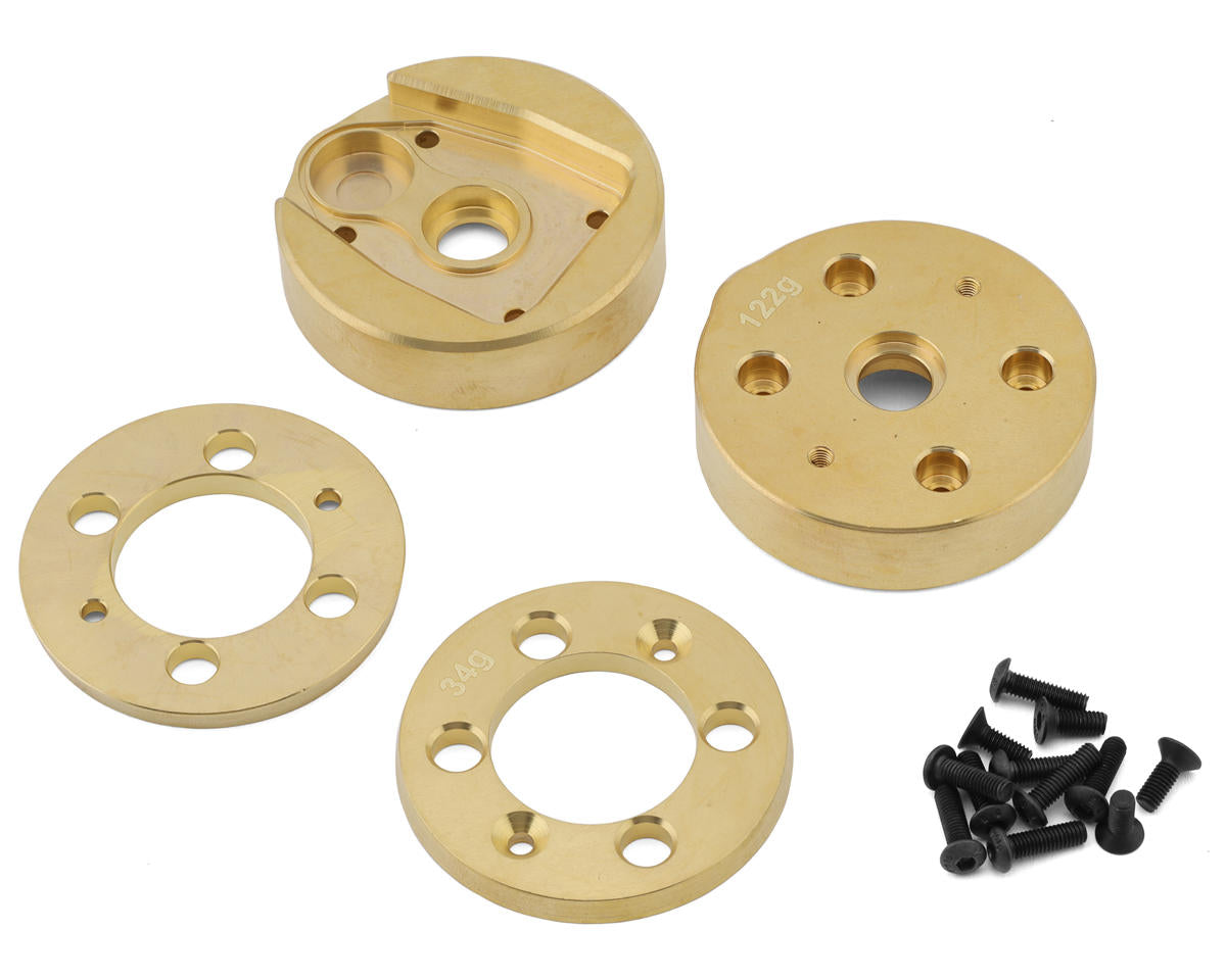 Axial Brass Portal Cover and Weights, AF16P, AXP8 AXI-2201
