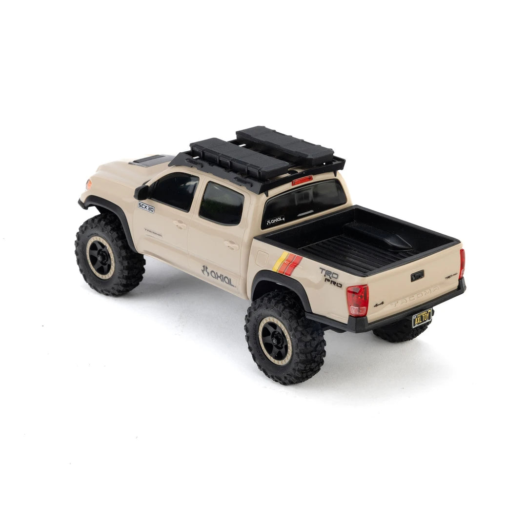 Axial SCX30 Toyota Tacoma TRD Pro 1/30 4X4 Rock Crawler, RTR, Tan AXI-3289T2