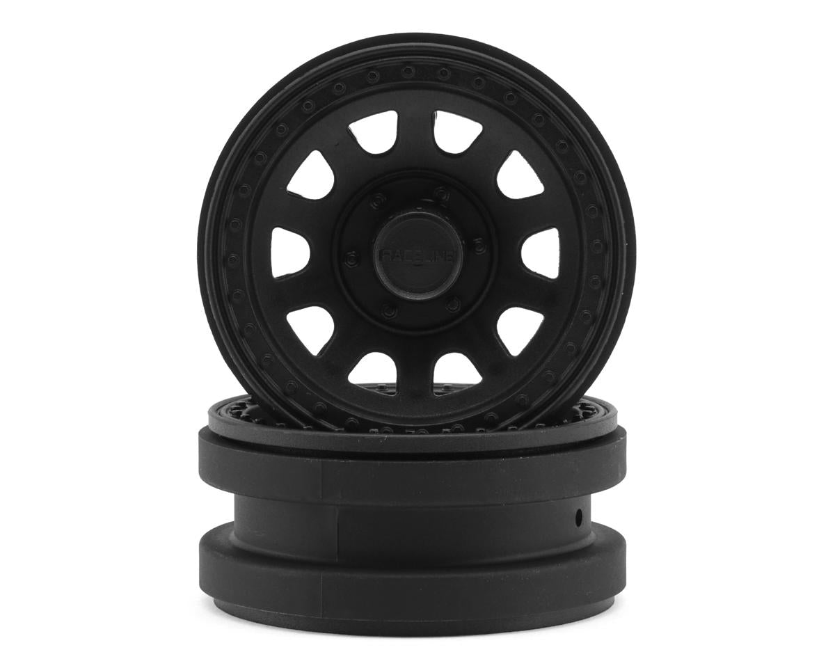 Axial 1.9 Raceline Daytona Beadlock Wheels, Black, 2pcs - AXI-3872