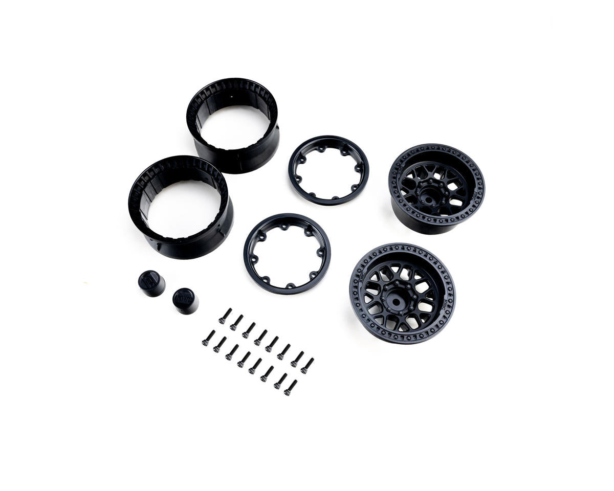 Axial 1.9" KMC Grenede Beadlock Wheels, 2pcs, Black - AXI-4318