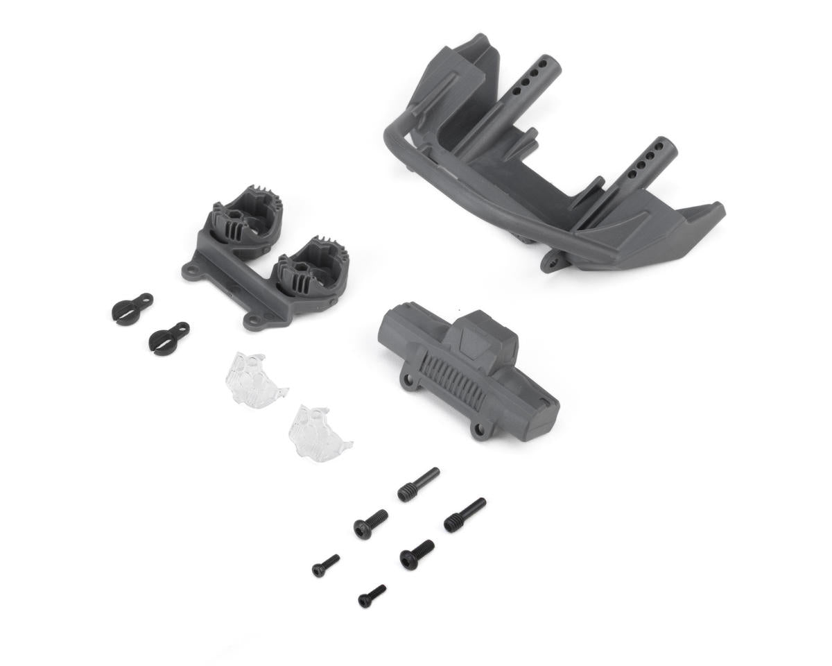 Axial Front Bumper Set, Gray, Jeep JT, SCX10 III MB - AXI-4687