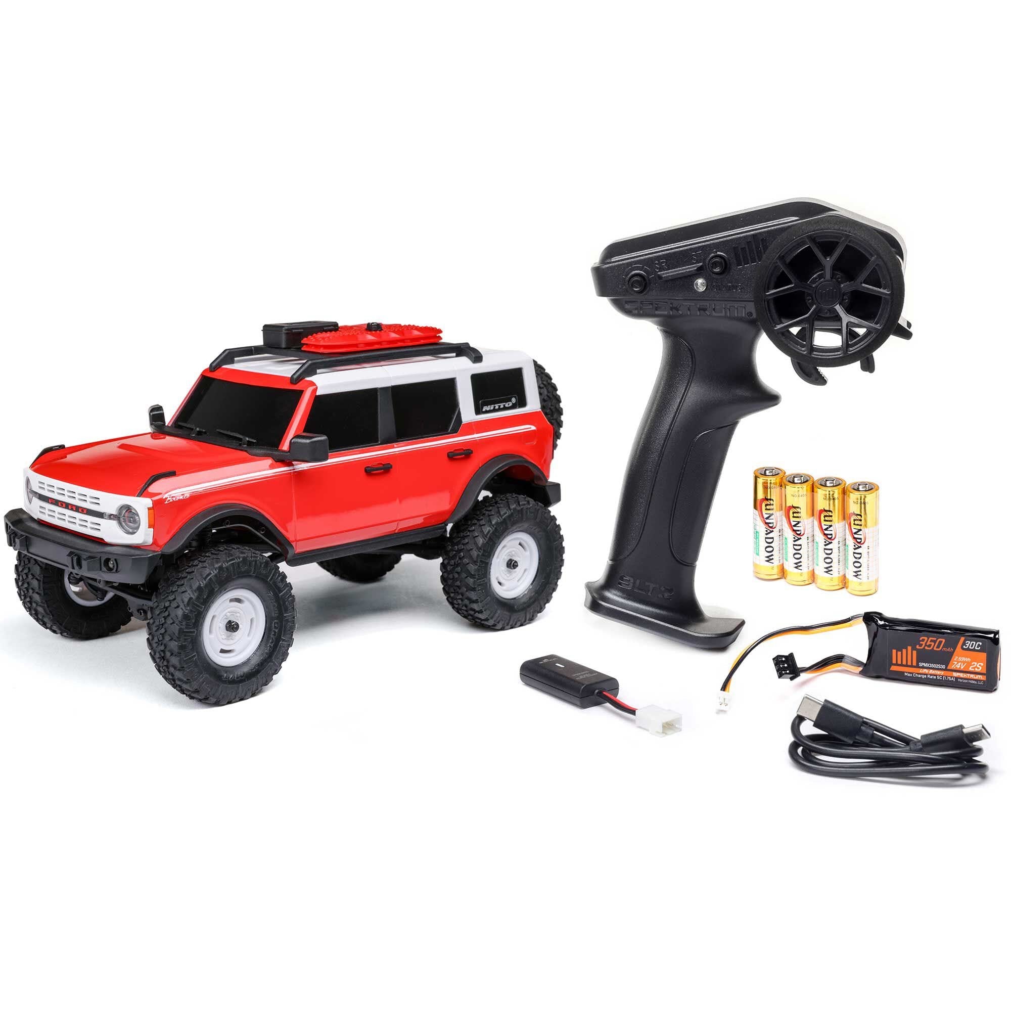 Axial SCX24 2021 Ford Bronco 1/24 Crawler RTR, Red, AXI00006V2T6 Axial