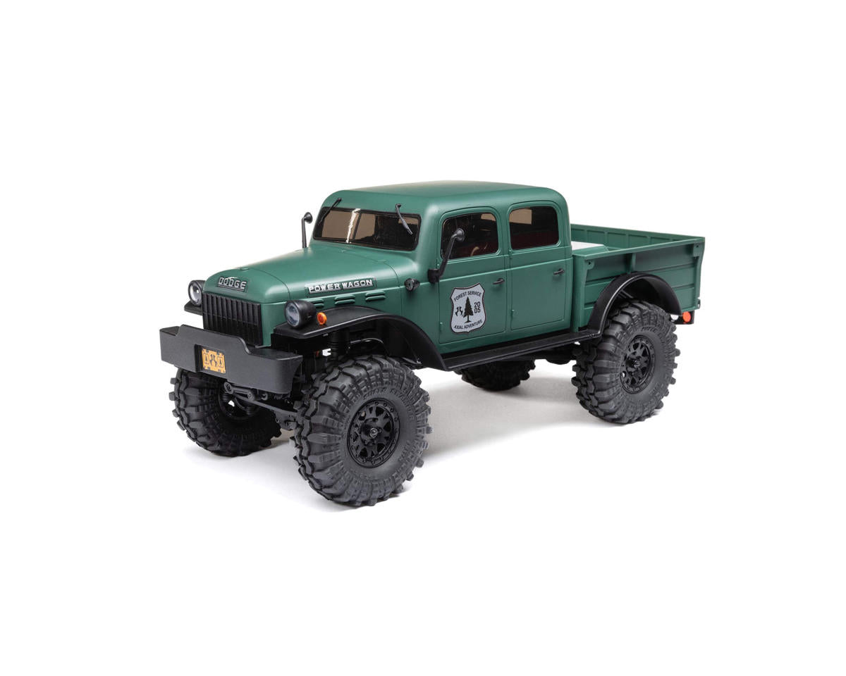 AXI00007T2 Axial SCX24 40's 4 Door Dodge Power Wagon Rock Crawler RTR, Green Axial