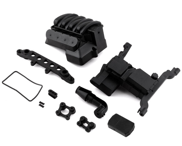 AXI251005 Axial Front Servo Mount with Engine Cover and Seals, SCX6