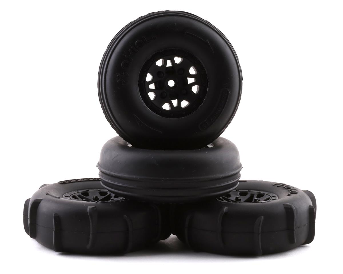 AXI41000 Axial ST28 Front Rear, Rear Paddle Tyre and Wheel Set, Yeti Can Am Axial