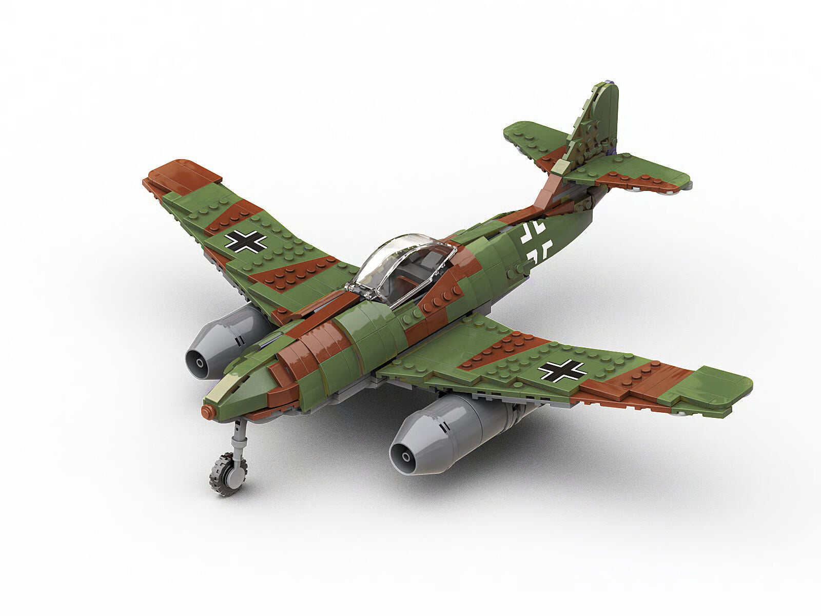 Build Army Messerschmitt Me 262 WWII German Fighter Jet Model Brick Kit