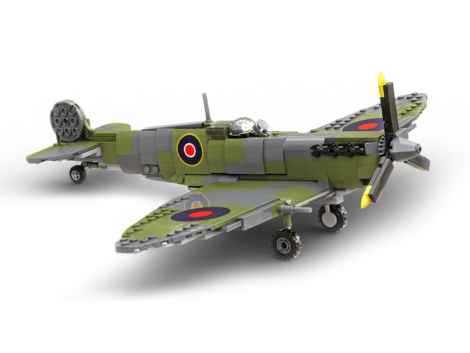 Build Army Supermarine Spitfire Mk.Vb WWII German British Fighter Jet Model Brick Kit