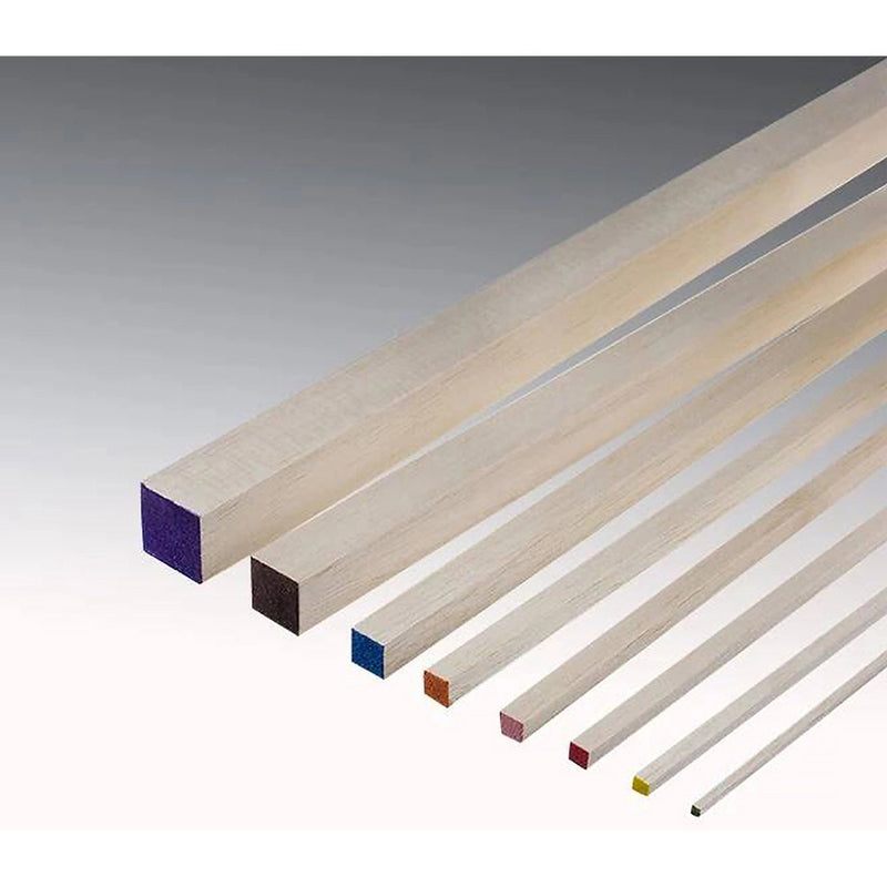 BAL-2438 Balsa Square 9.5 x 9.5 x 915mm  Orange