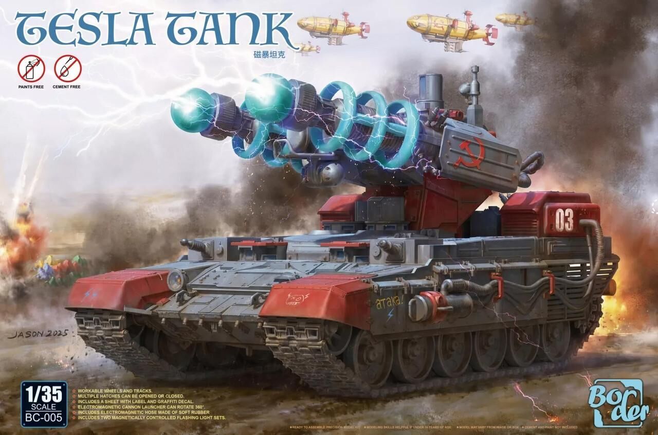 Border Model 1/35 Tesla Tank Plastic Model Kit