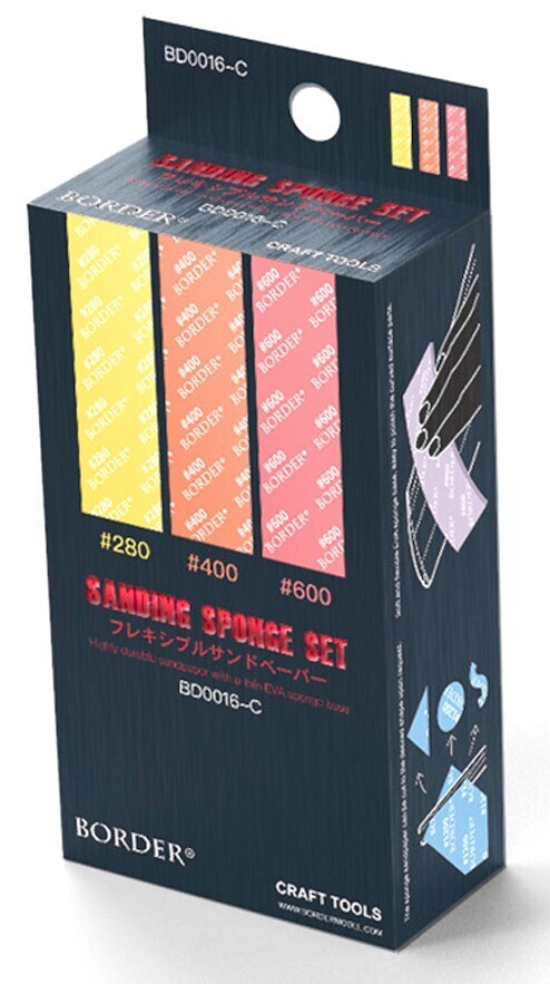 Border Model Sanding Sponge Set 280# 400# 600# [BD0016-C]