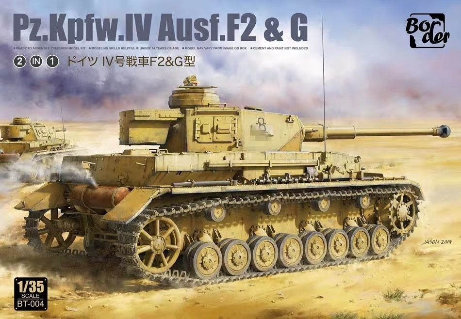 Border Model 1/35 Panzer IV F2 & G, 2 in 1 Plastic Model Kit [BT004]