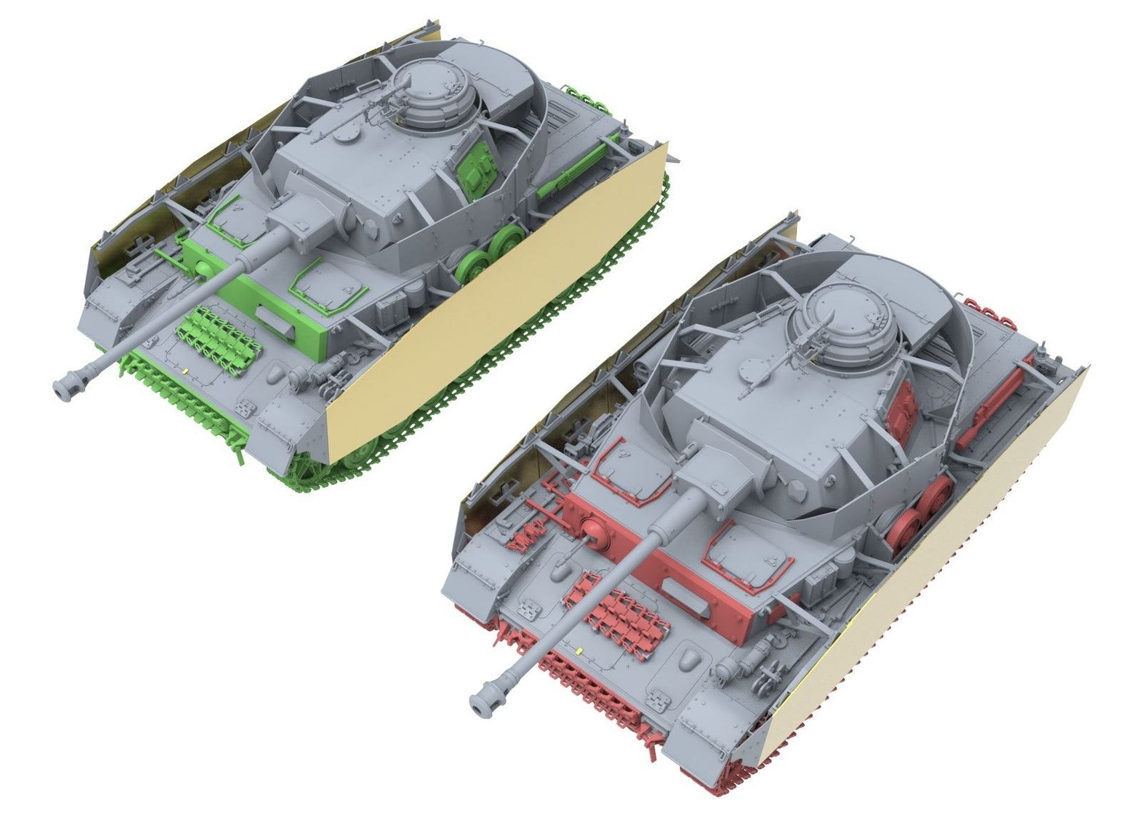 Border Model 1/35 Panzer IV H Early/Mid (w/ 4 Tank Crew) 2 in 1 Plastic Model Kit [BT005]