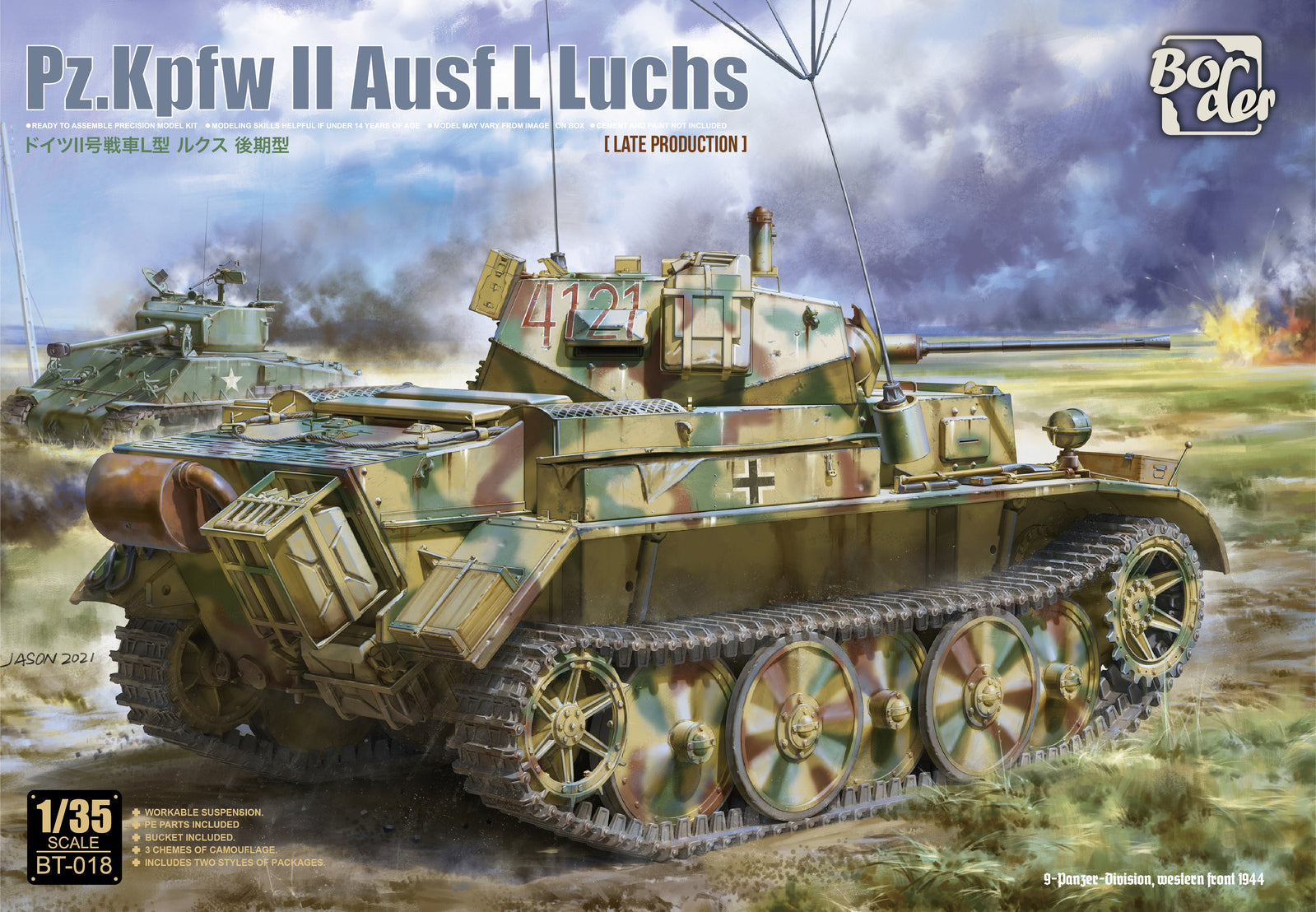Border Model 1/35 Pz.Kpfw.II Ausf.L Luchs Late Production Plastic Model Kit [BT018]