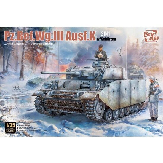 Border Model 1/35 Pz.Bef.Wg.III Ausf.K 2in1 w/SchÃ¼rzen Plastic Model Kit